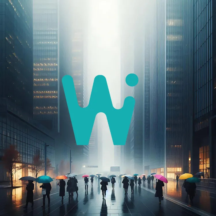 The Wizer logo over a city street, representing the platform's UAE focus.